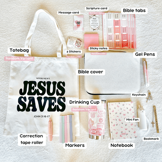Bible study set from a christian gift box