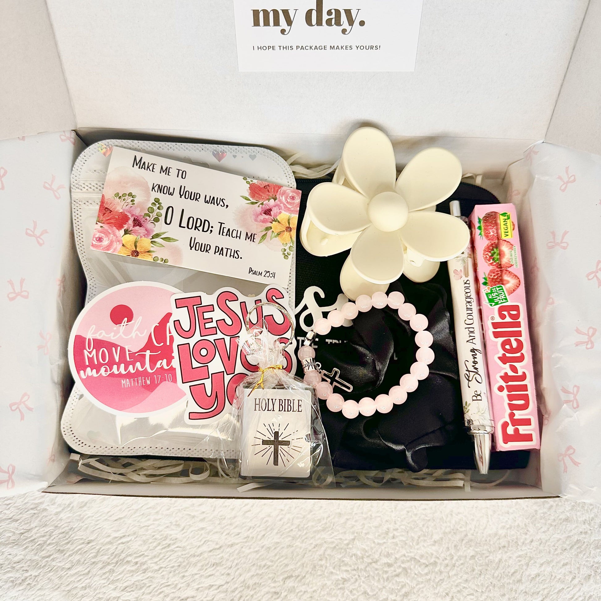a christian faith based gift box with candy