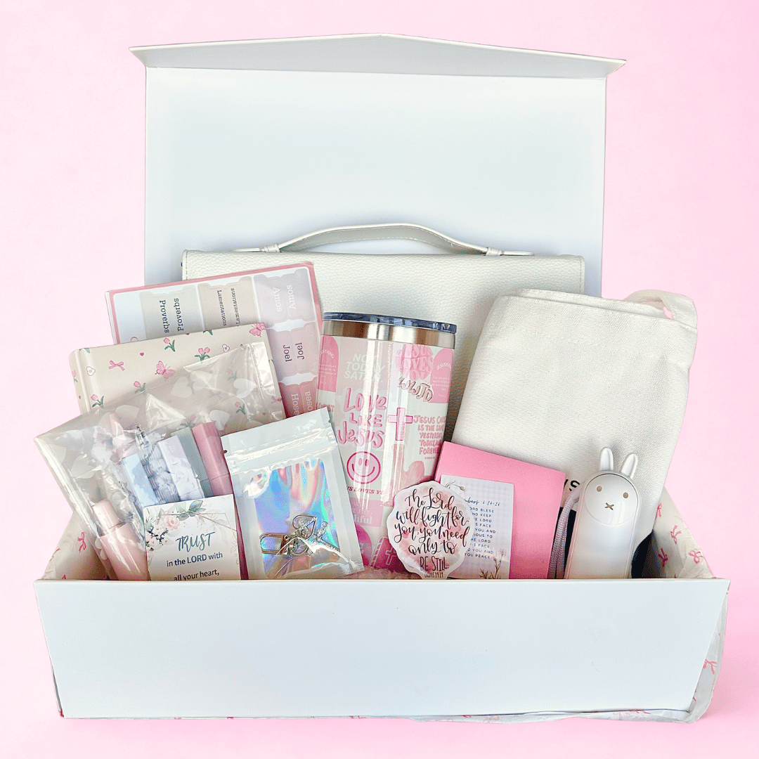 Christian Faith Based Gift Box For Women, Bible Study Kit (Large Box)